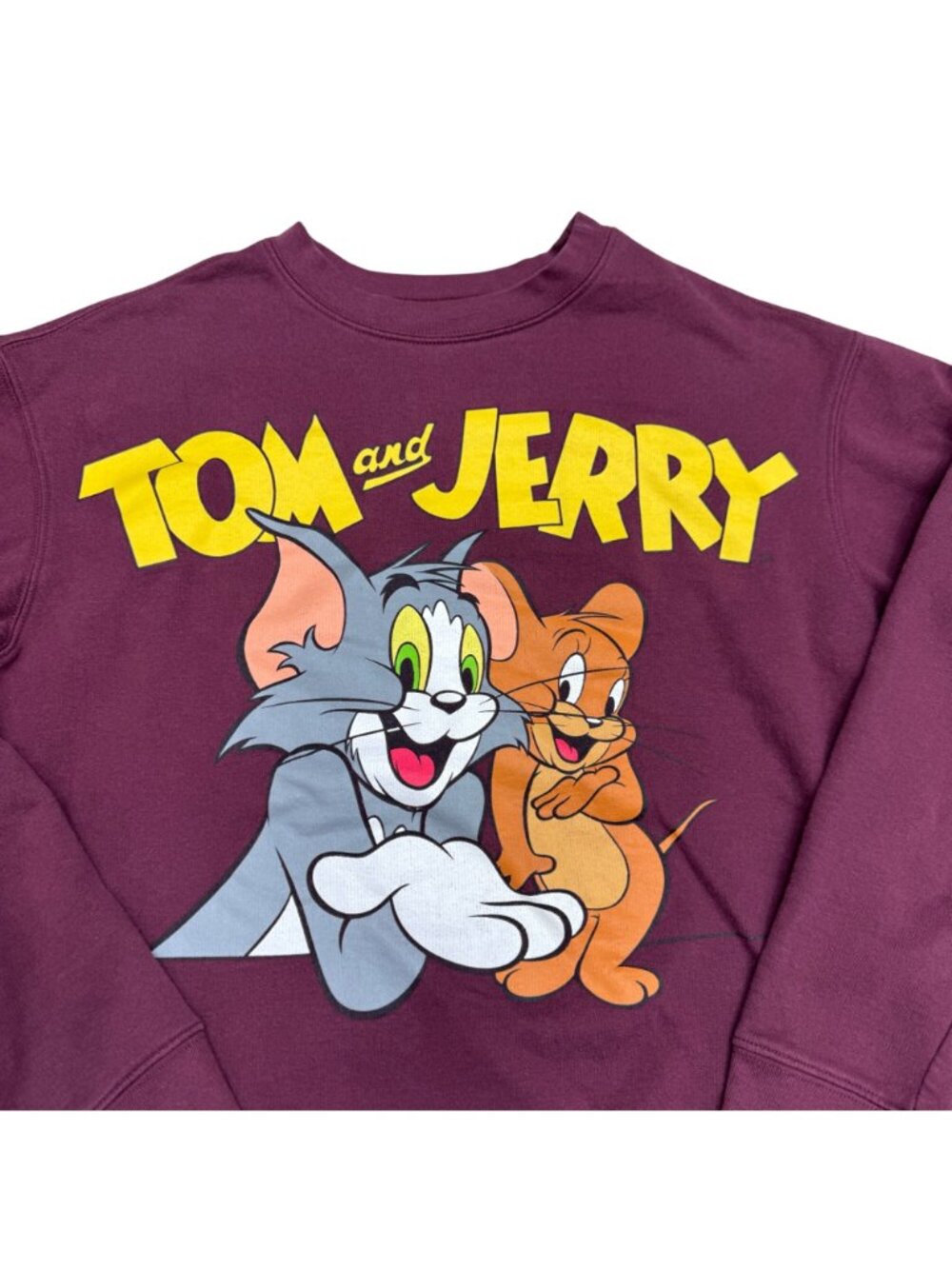 Tom and Jerry Faces & Logo Women's Pullover Sweatshirt, Size M - Picture 3 of 7
